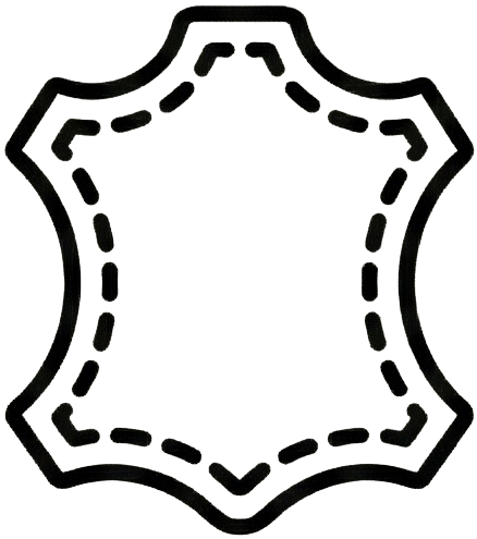 Leather hide outline icon