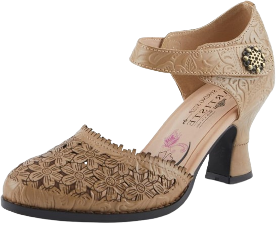 French Inspired Hand Painted Leather D'Orsay High Heels