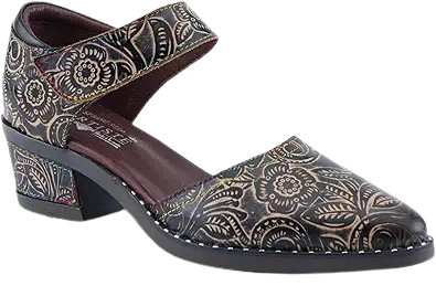 Low Heel Shoes with Hook and Loop Closure