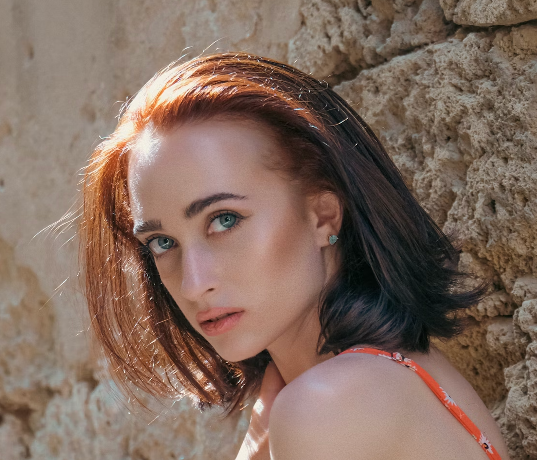 Red-haired woman portrait